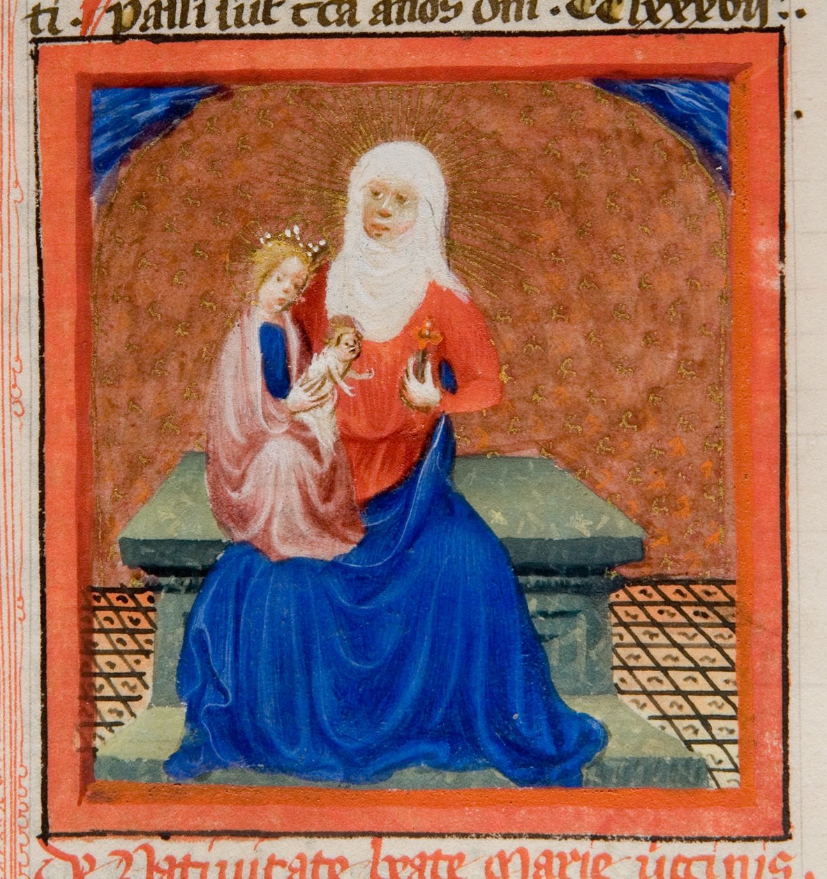 MS GEN 1111, f.169 Nativity of the Blessed Virgin Mary, illustration från Legenda Aurea av Jacobus de Voragine, c.1405-10 av Flemish School