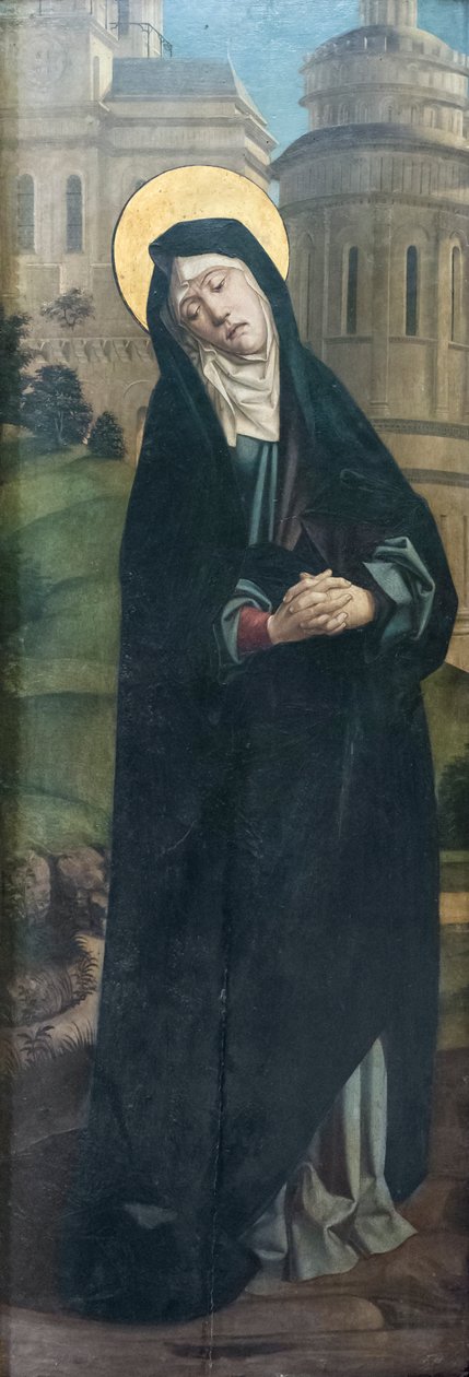 Madonna av sorger, flamländsk napolitansk målare verksam vid 1500-talets början (olja på duk) av Flemish School