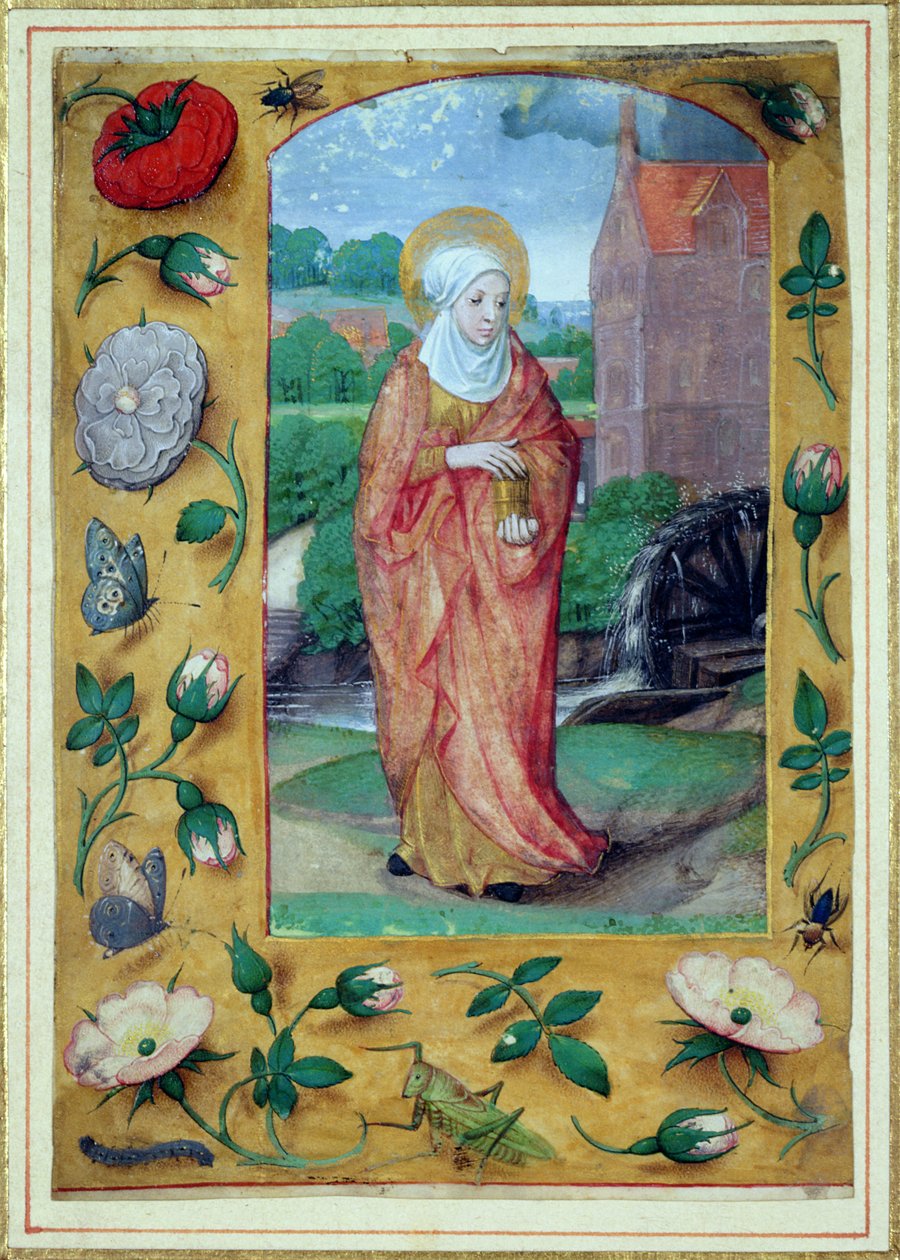 Maria Magdalena, från en timbok, ca 1500 av Flemish School