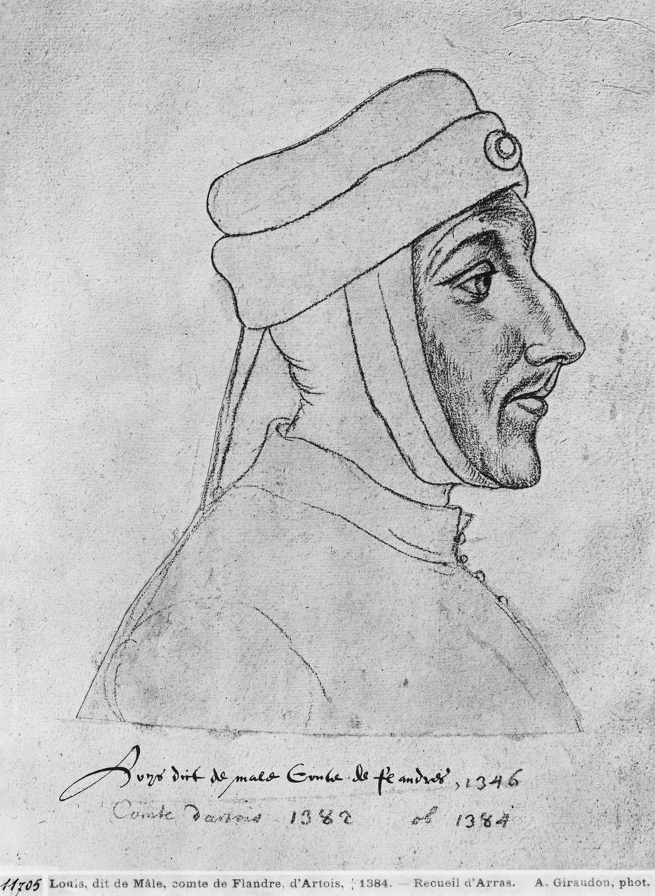 Ms 266 fol.54 Louis II o Flanders, faapea foi Louis III o Artois ma Louis I o Palatine Burgundy, ua lauiloa o Louis o Male, mai le 