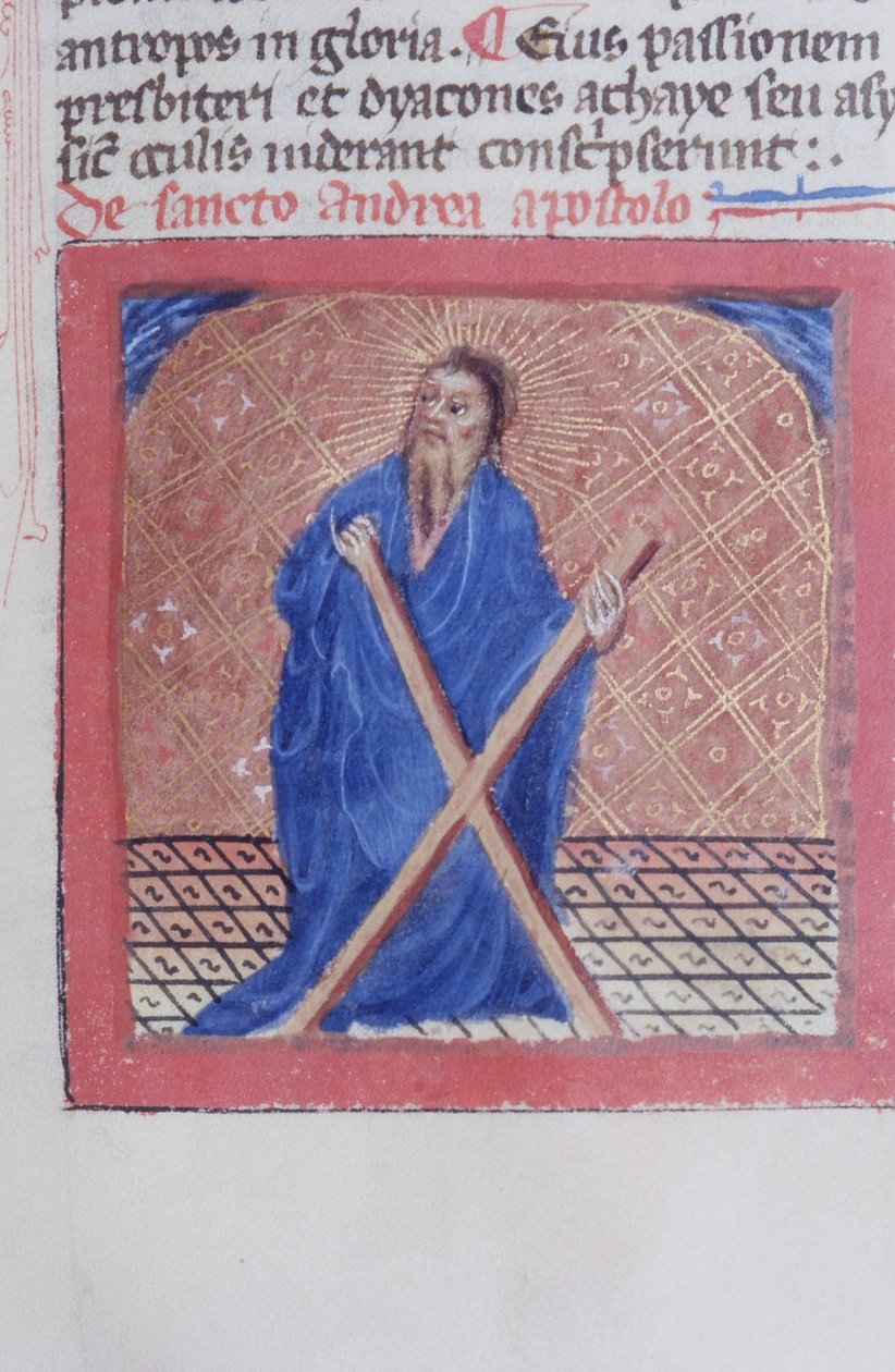 Ms Gen 1111 Page från Legenda Aurea, Brygge, c.1400-10 av Flemish School