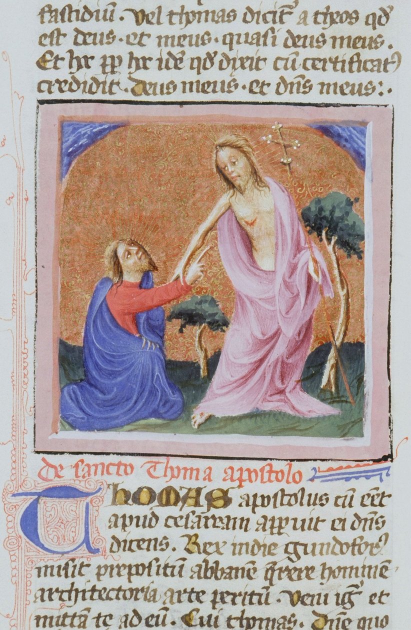 Ms Gen 1111 Page från Legenda Aurea, Brygge, c.1400-10 av Flemish School