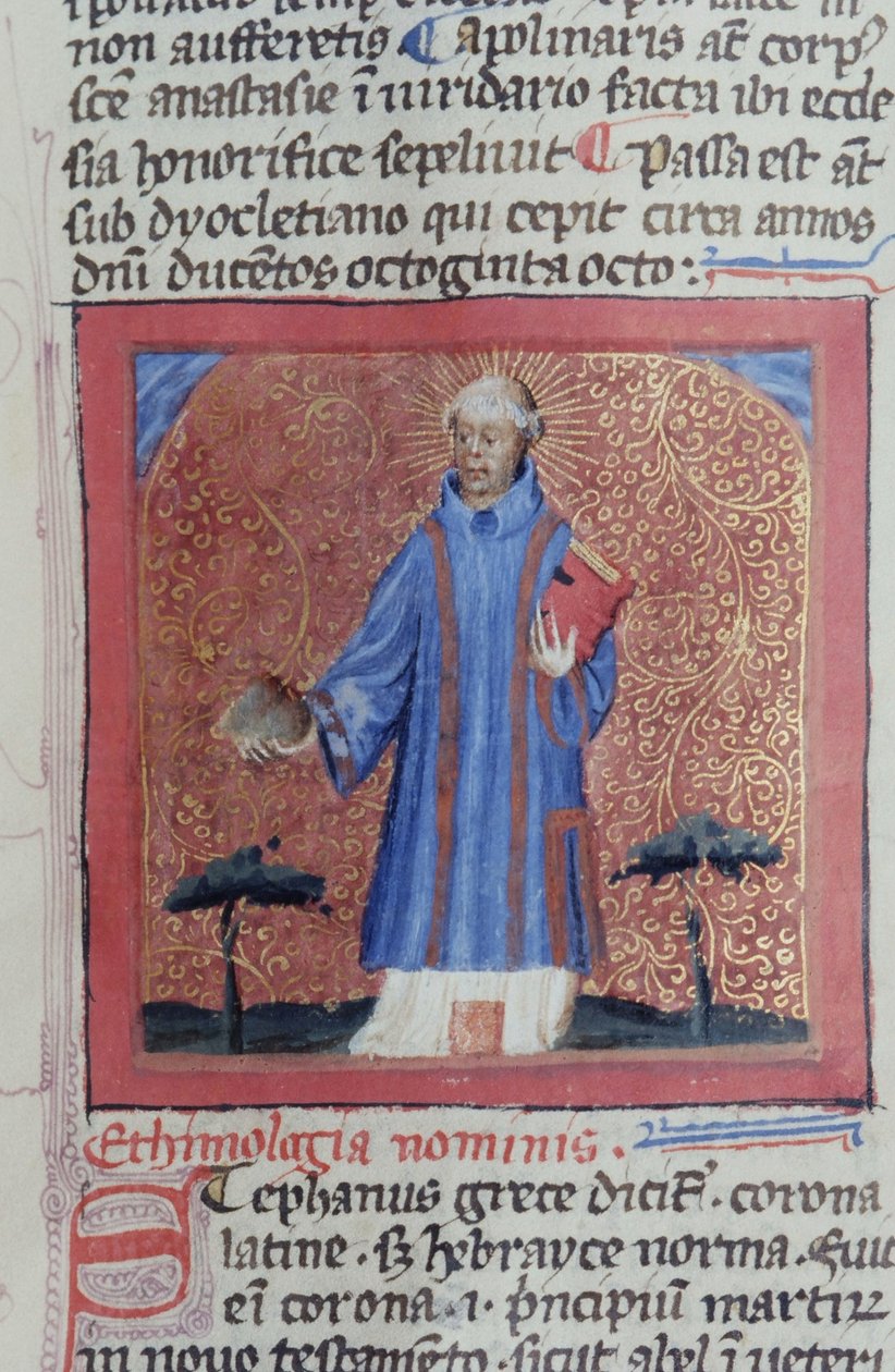 Ms Gen 1111 Page från Legenda Aurea, Brygge, c.1400-10 av Flemish School