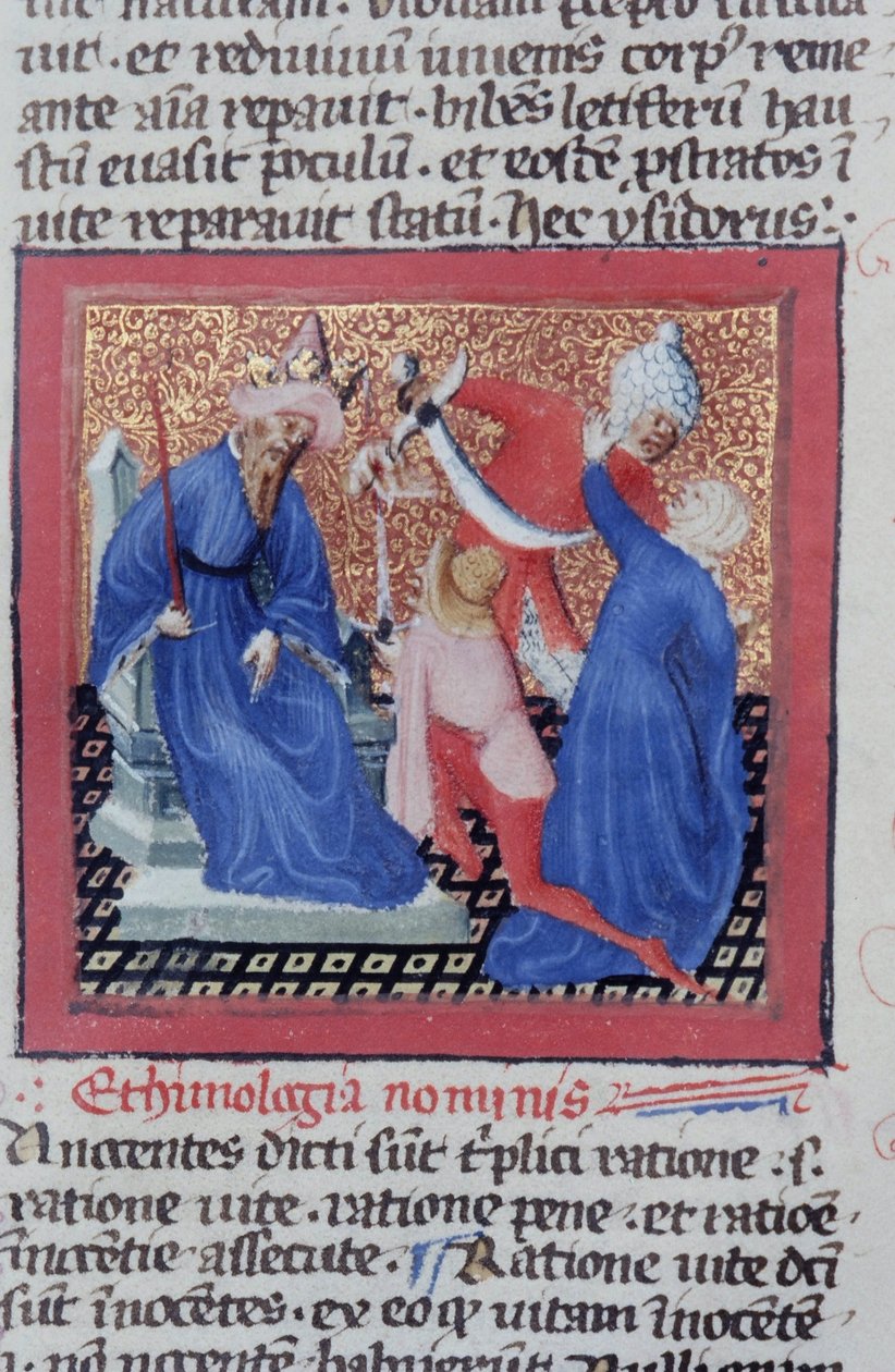 Ms Gen 1111 Page från Legenda Aurea, Brygge, c.1400-10 av Flemish School