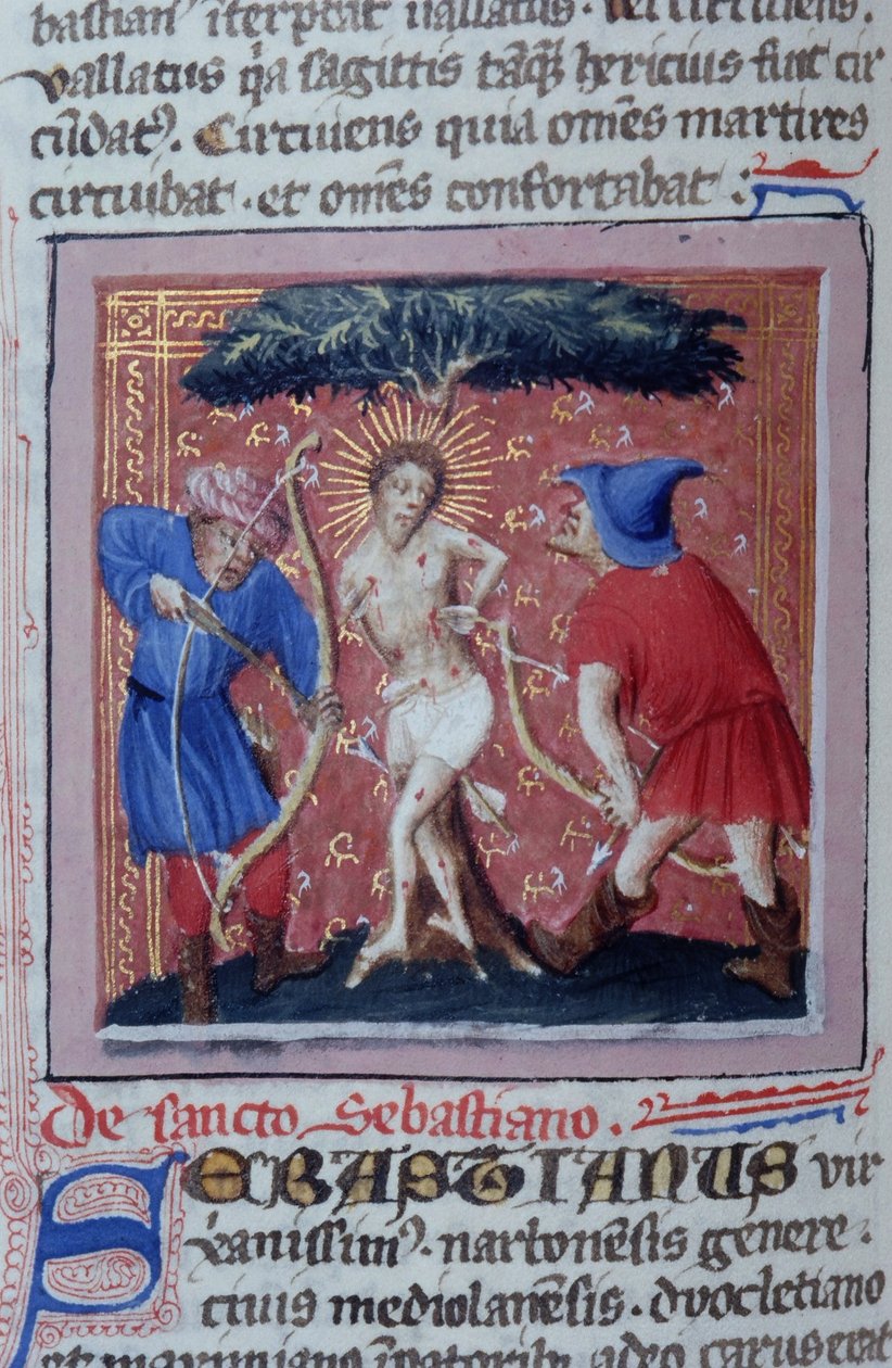 Ms Gen 1111 Page från Legenda Aurea, Brygge, c.1400-10 av Flemish School