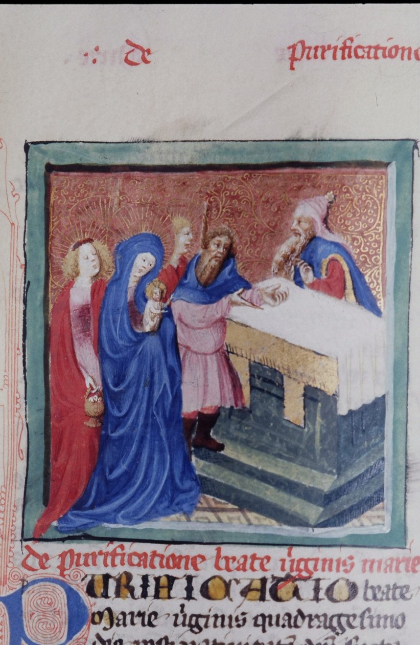 Ms Gen 1111 Page från Legenda Aurea, Brygge, c.1400-10 av Flemish School