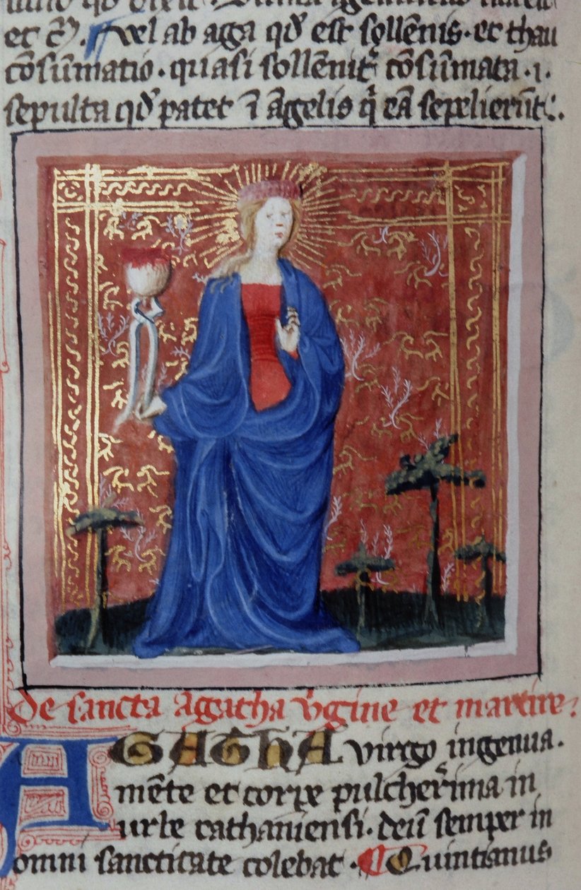 Ms Gen 1111 Page från Legenda Aurea, Brygge, c.1400-10 av Flemish School