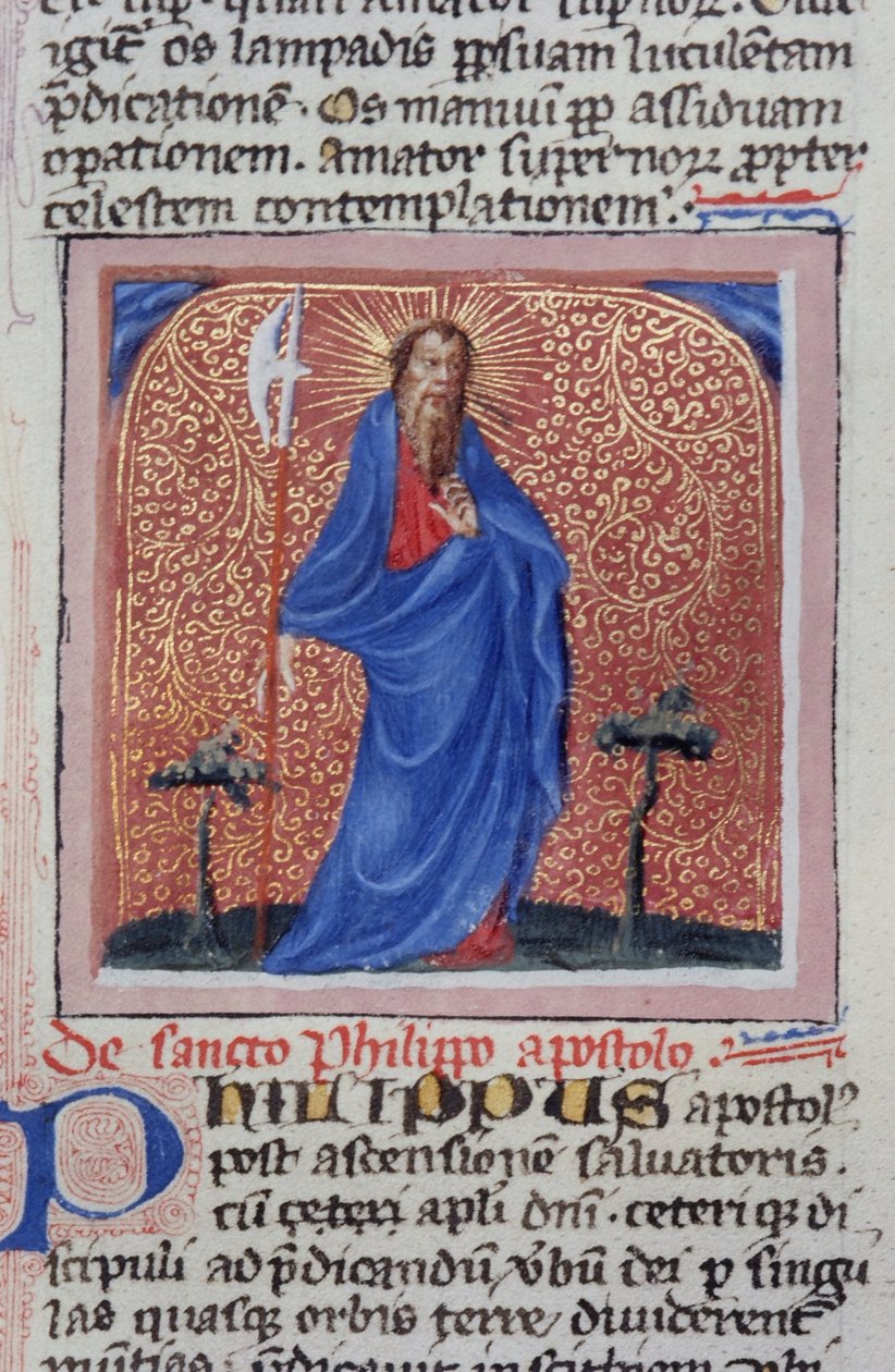 Ms Gen 1111 Page från Legenda Aurea, Brygge, c.1400-10 av Flemish School