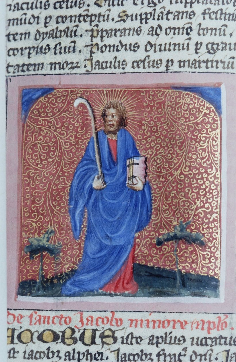 Ms Gen 1111 Page från Legenda Aurea, Brygge, c.1400-10 av Flemish School