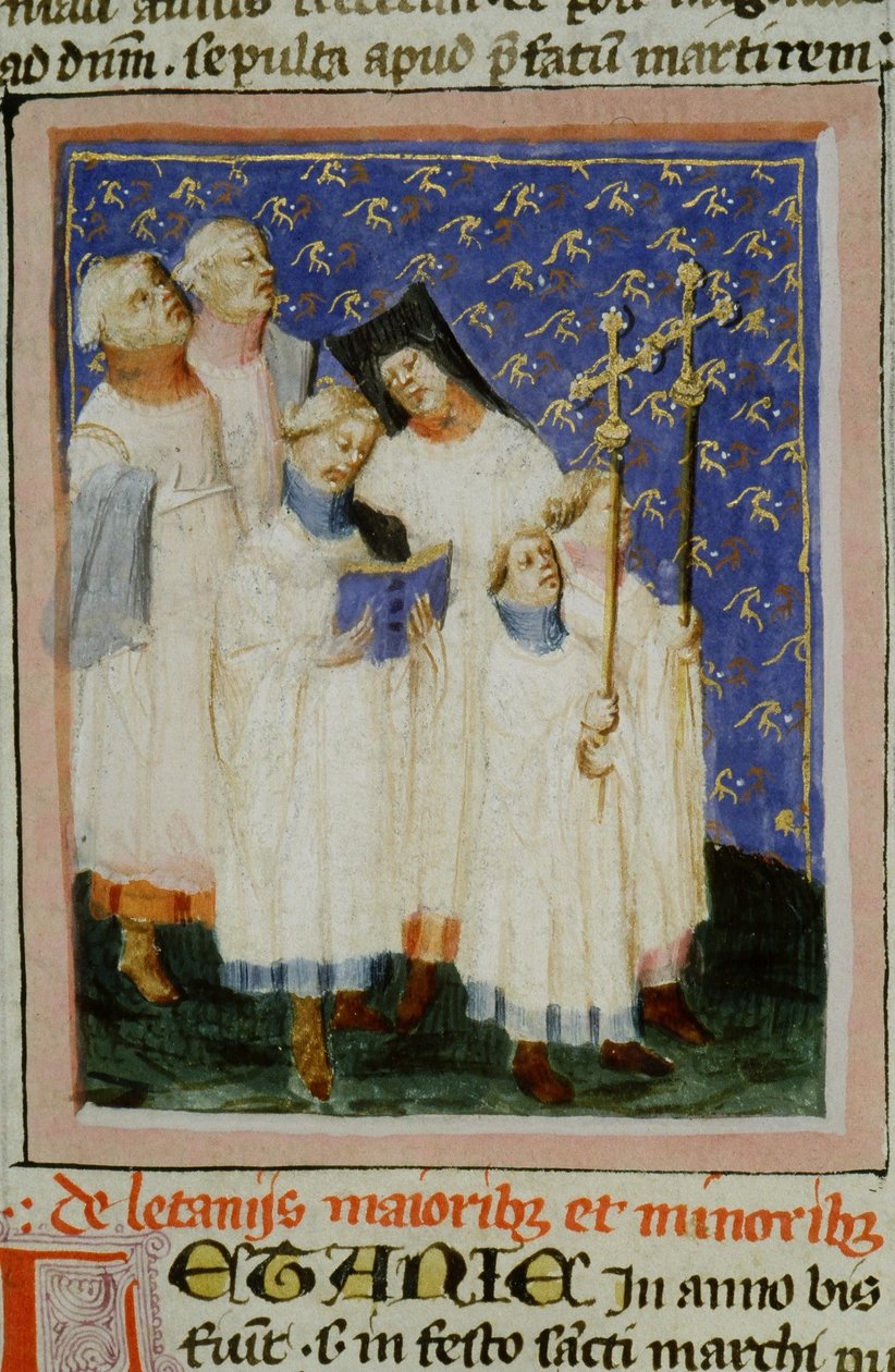 Ms Gen 1111 Page från Legenda Aurea, Brygge, c.1400-10 av Flemish School