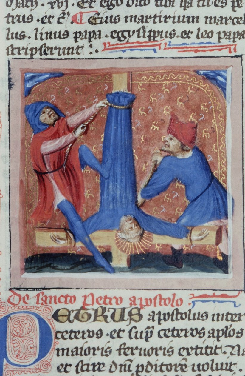 Ms Gen 1111 Page från Legenda Aurea, Brygge, c.1400-10 av Flemish School