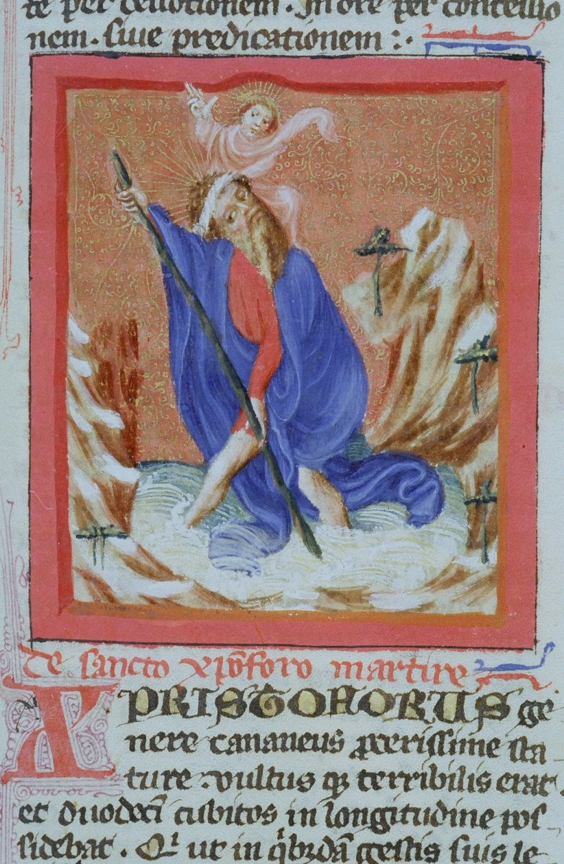 Ms Gen 1111 Page från Legenda Aurea, Brygge, c.1400-10 av Flemish School