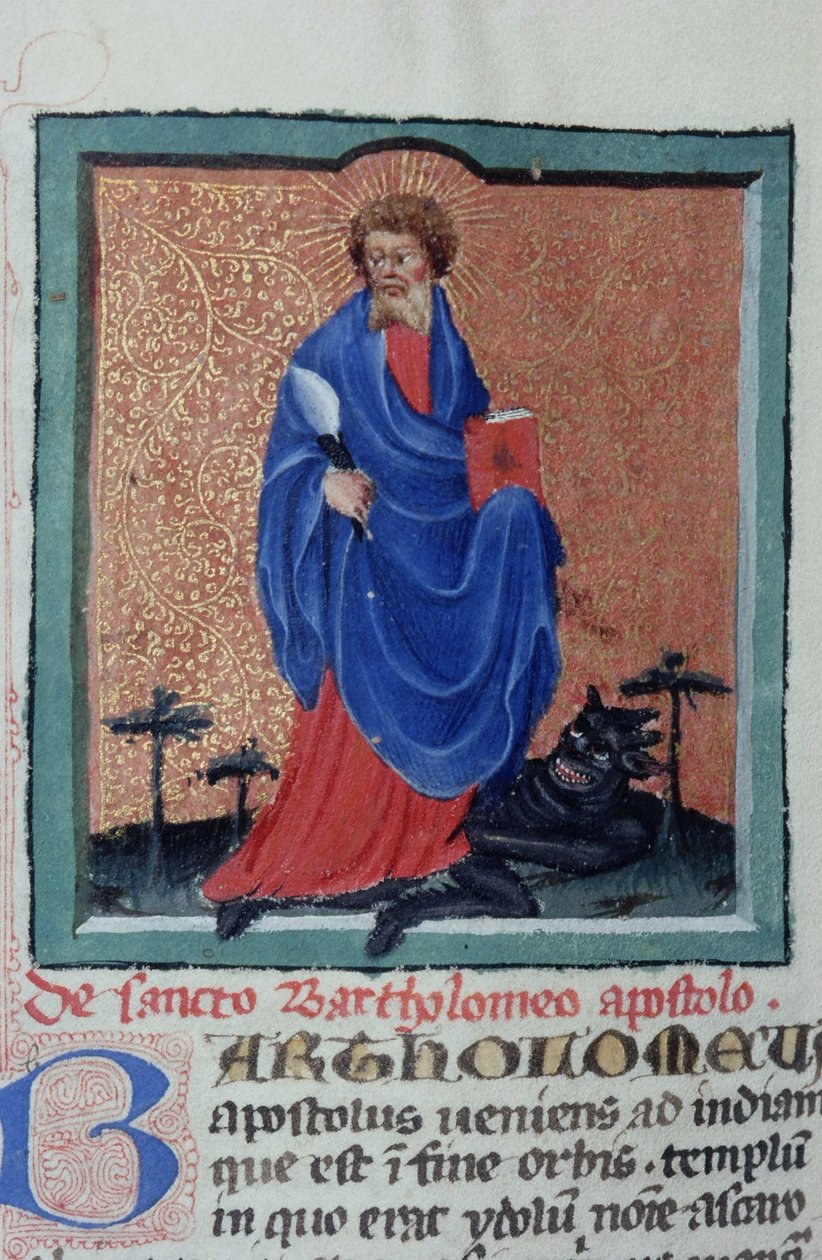 Ms Gen 1111 Page från Legenda Aurea, Brygge, c.1400-10 av Flemish School