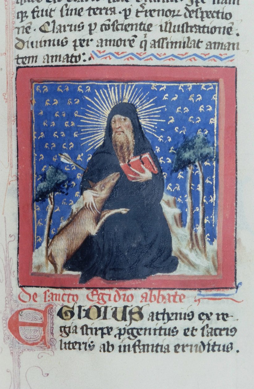 Ms Gen 1111 Page från Legenda Aurea, Brygge, c.1400-10 av Flemish School