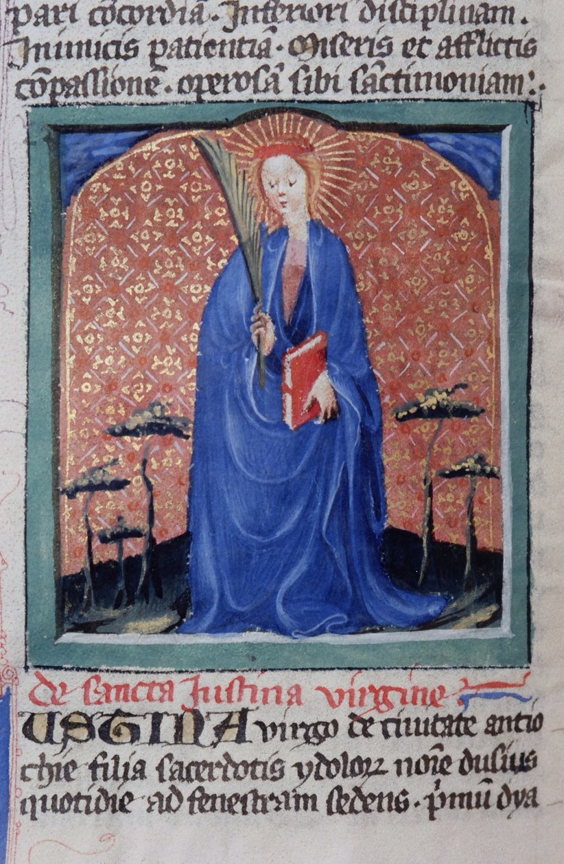 Ms Gen 1111 Page från Legenda Aurea, Brygge, c.1400-10 av Flemish School