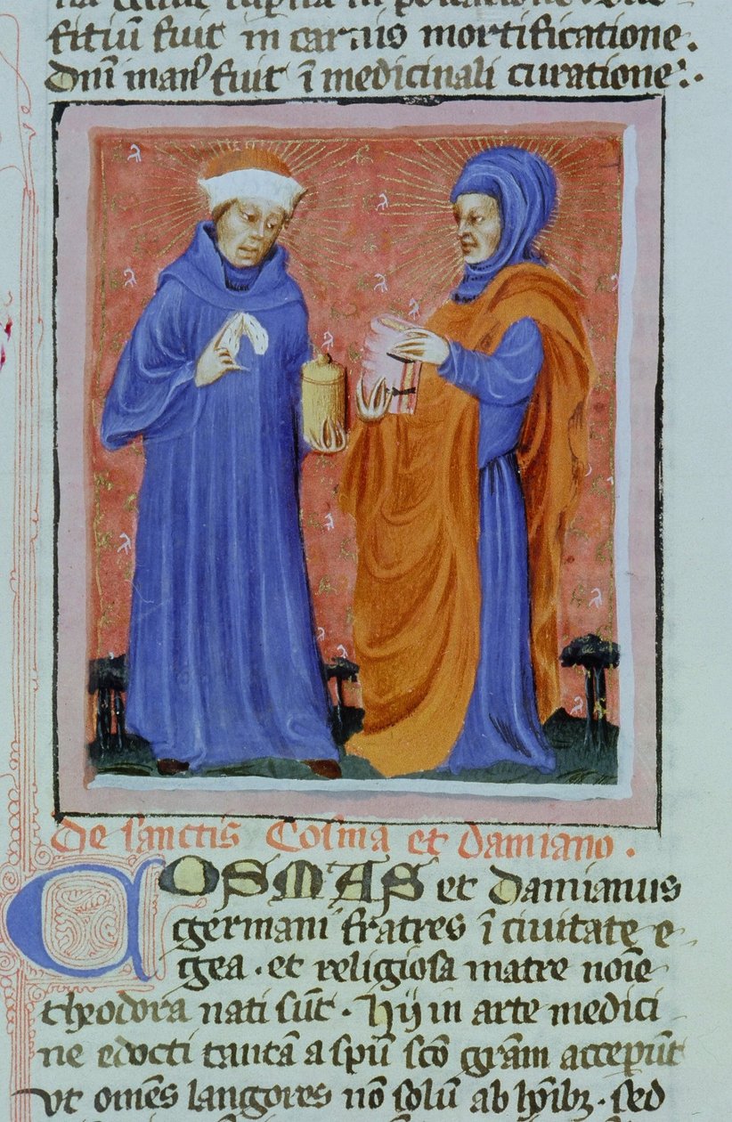 Ms Gen 1111 Page från Legenda Aurea, Brygge, c.1400-10 av Flemish School