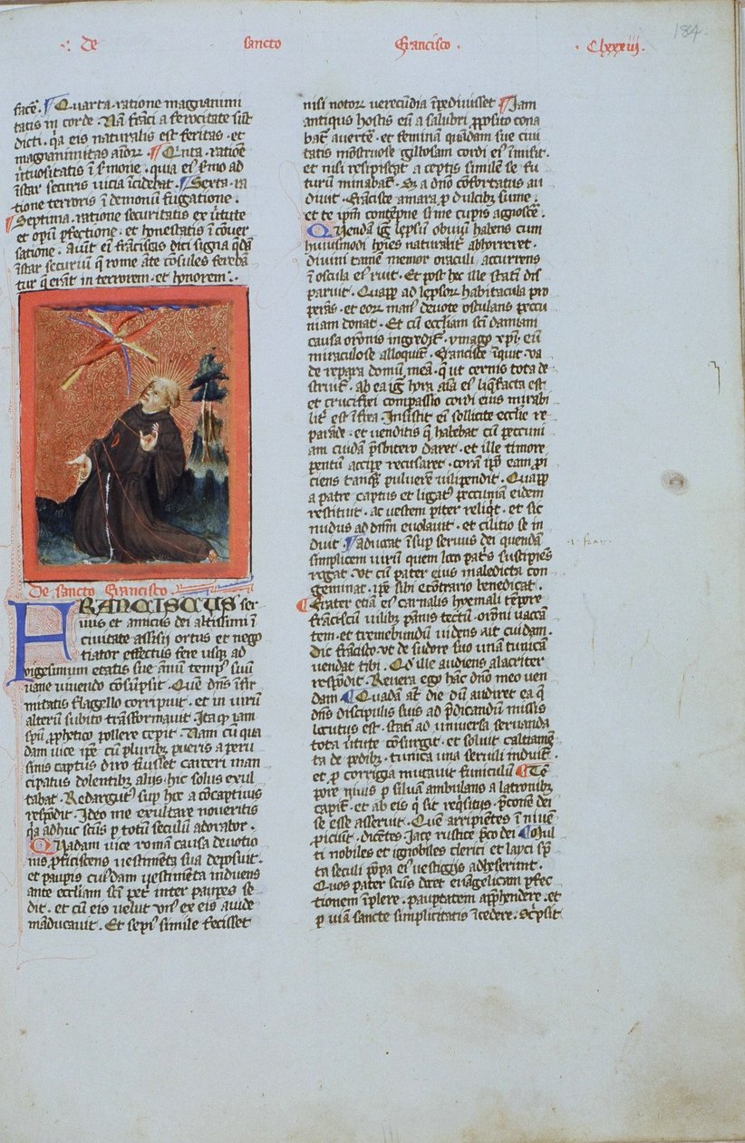 Ms Gen 1111 Page från Legenda Aurea, Brygge, c.1400-10 av Flemish School