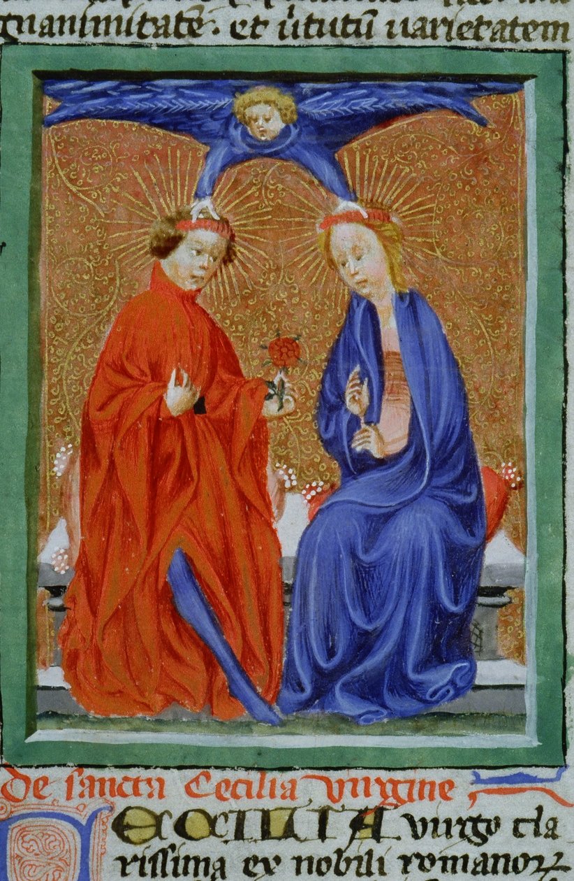 Ms Gen 1111 Page från Legenda Aurea, Brygge, c.1400-10 av Flemish School
