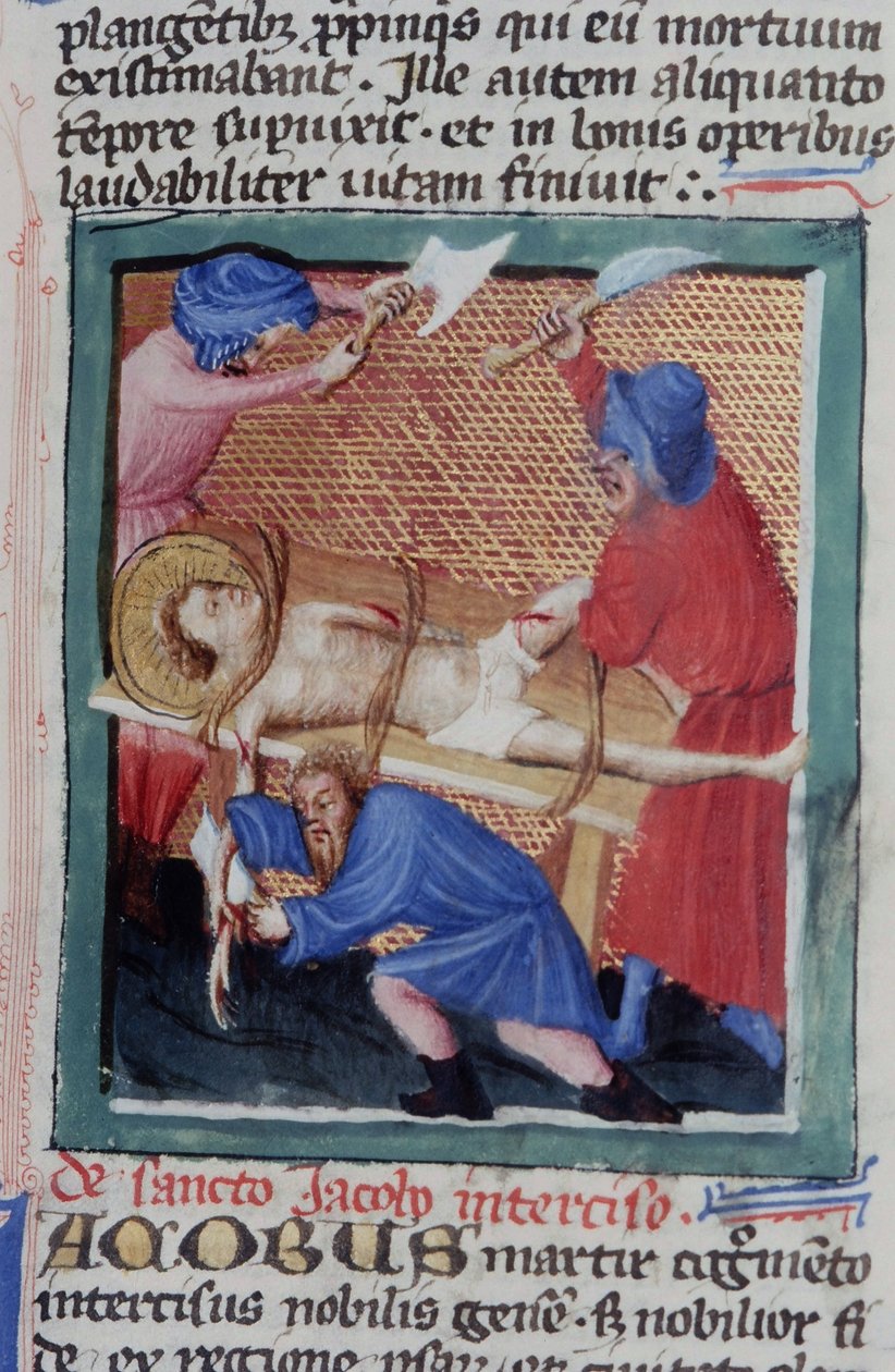 Ms Gen 1111 Page från Legenda Aurea, Brygge, c.1400-10 av Flemish School