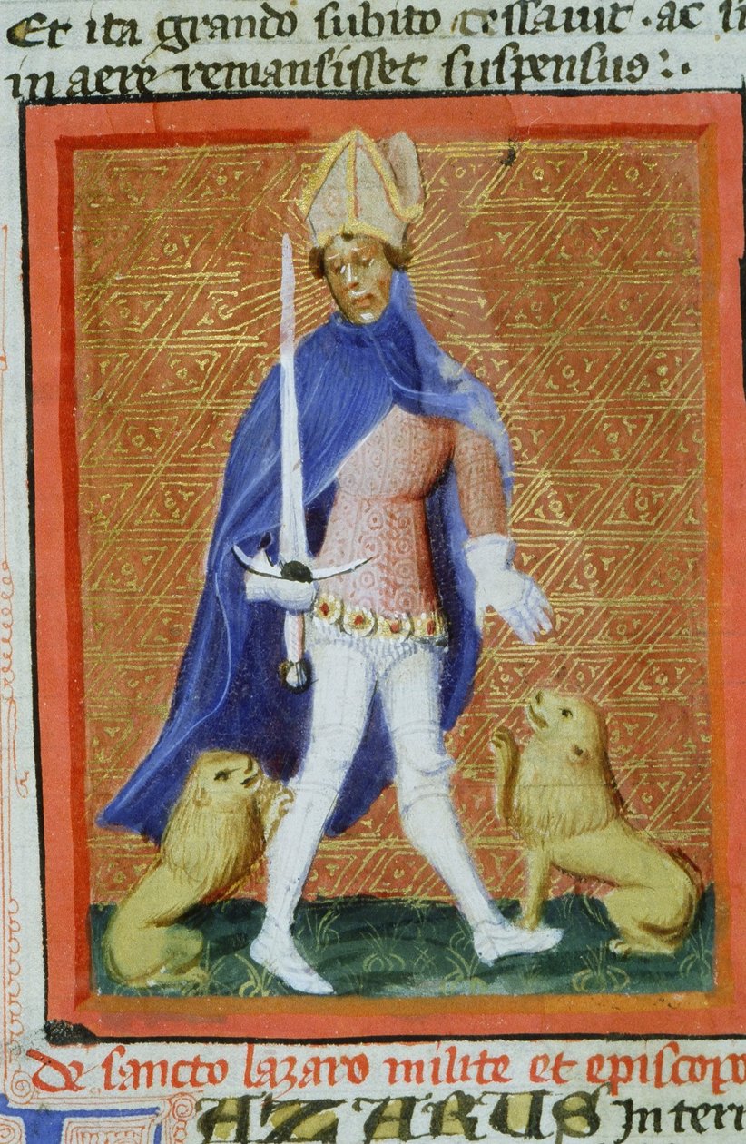 Ms Gen 1111 Page från Legenda Aurea, Brygge, c.1400-10 av Flemish School