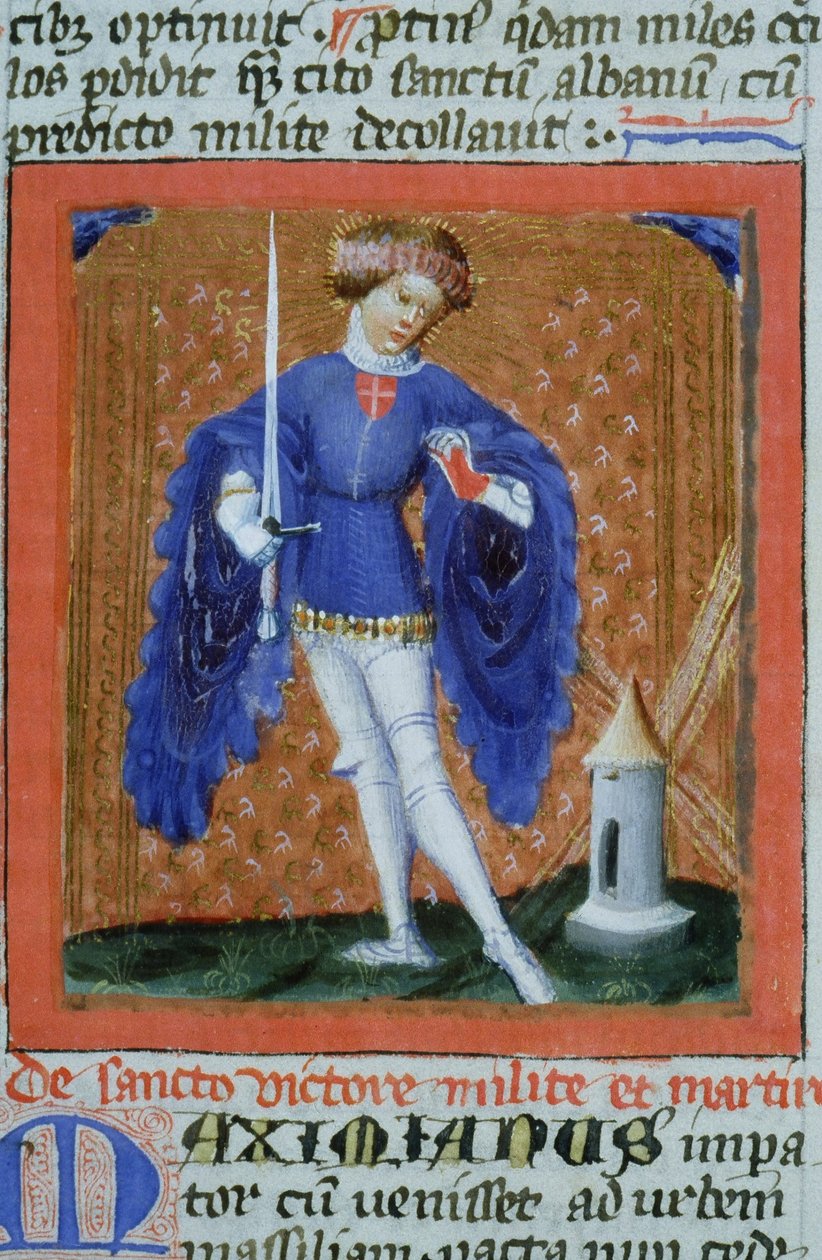 Ms Gen 1111 Page från Legenda Aurea, Brygge, c.1400-10 av Flemish School