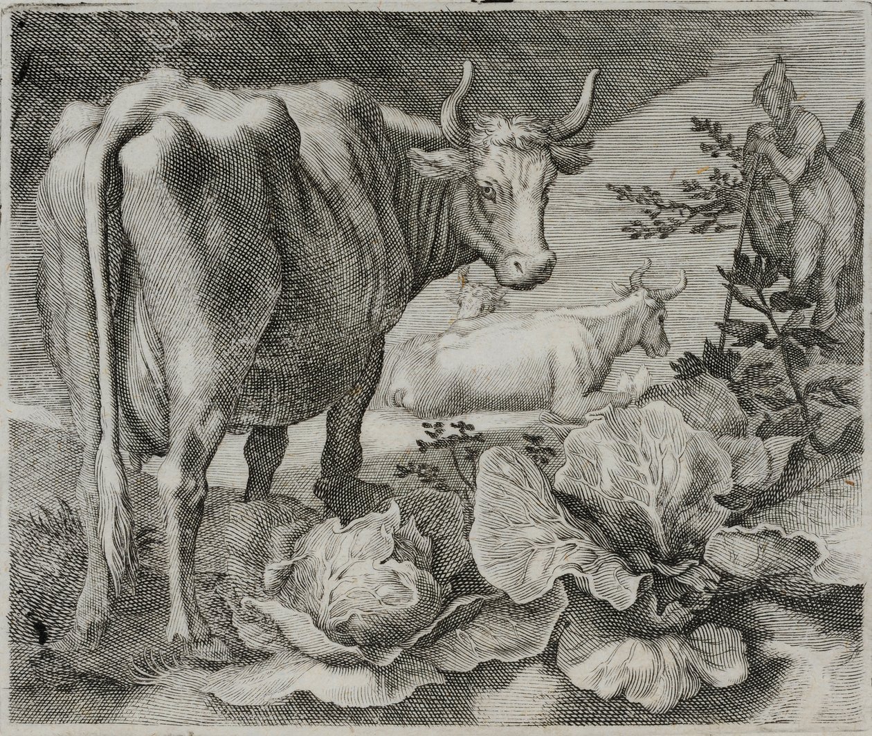 Gammal mästargravyr av Flemish School