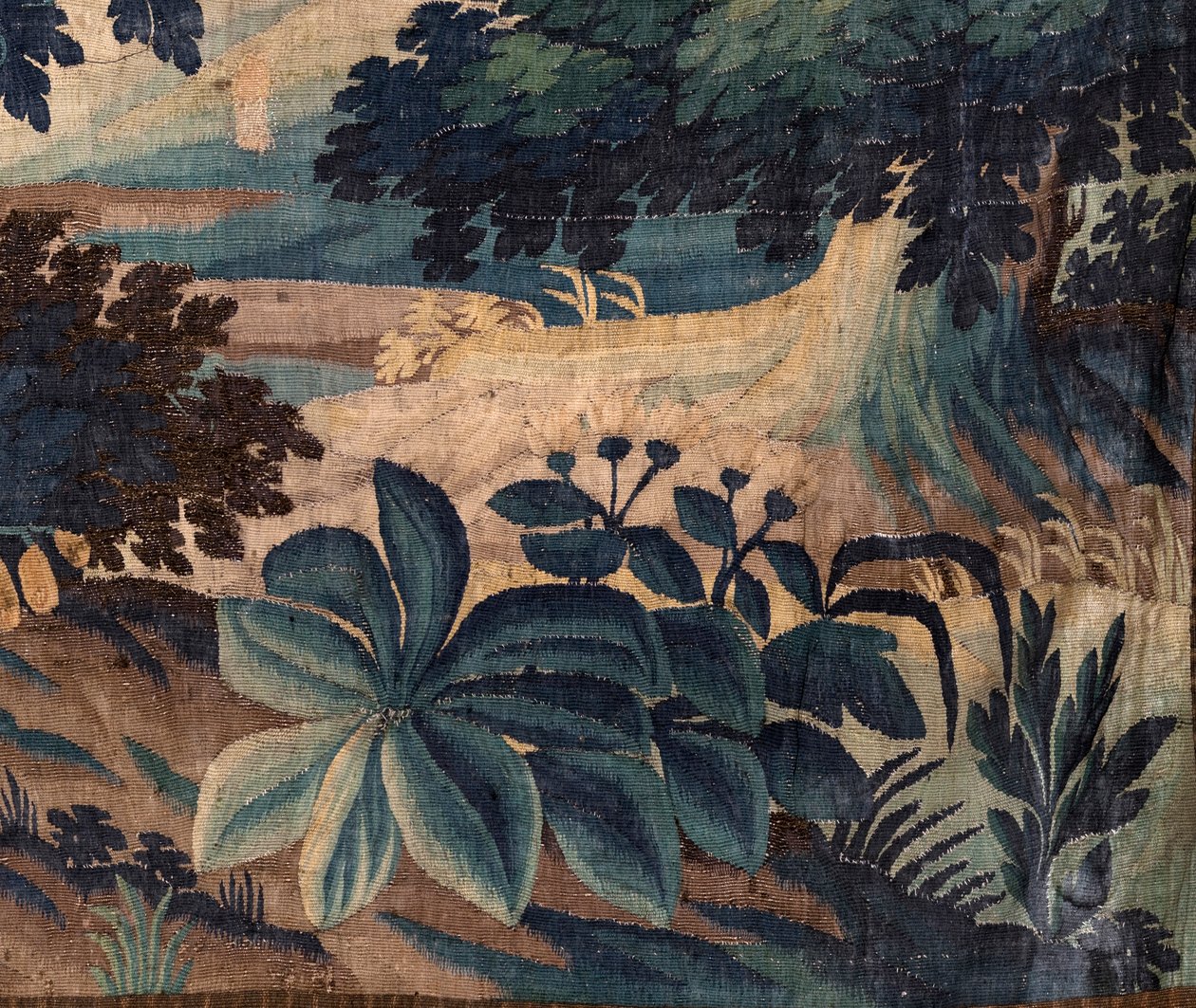 Sockenkyrka (Saint Walburga kyrka). Flamländsk gobeläng "Verdure". Oudenaarde. Slutet på 1600-talet - början av 1700-talet. Egendom av kyrkan Sint-Walburgakerk Oudenaarde. av Flemish School