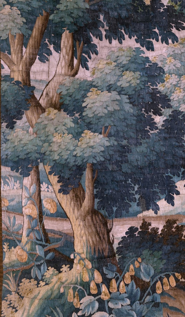 Sockenkyrka (Saint Walburga kyrka). Flamländsk gobeläng "Verdure". Oudenaarde. Slutet på 1600-talet - början av 1700-talet. Egendom av kyrkan Sint-Walburgakerk Oudenaarde. av Flemish School