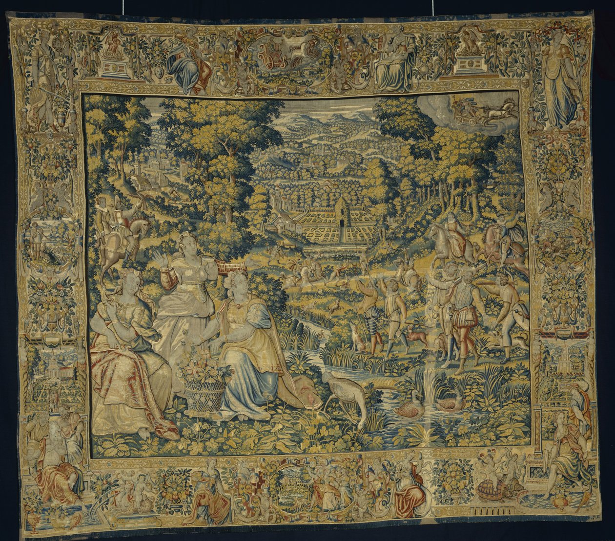 Pluto och Proserpina med falkejakt, ca 1600 av Flemish School