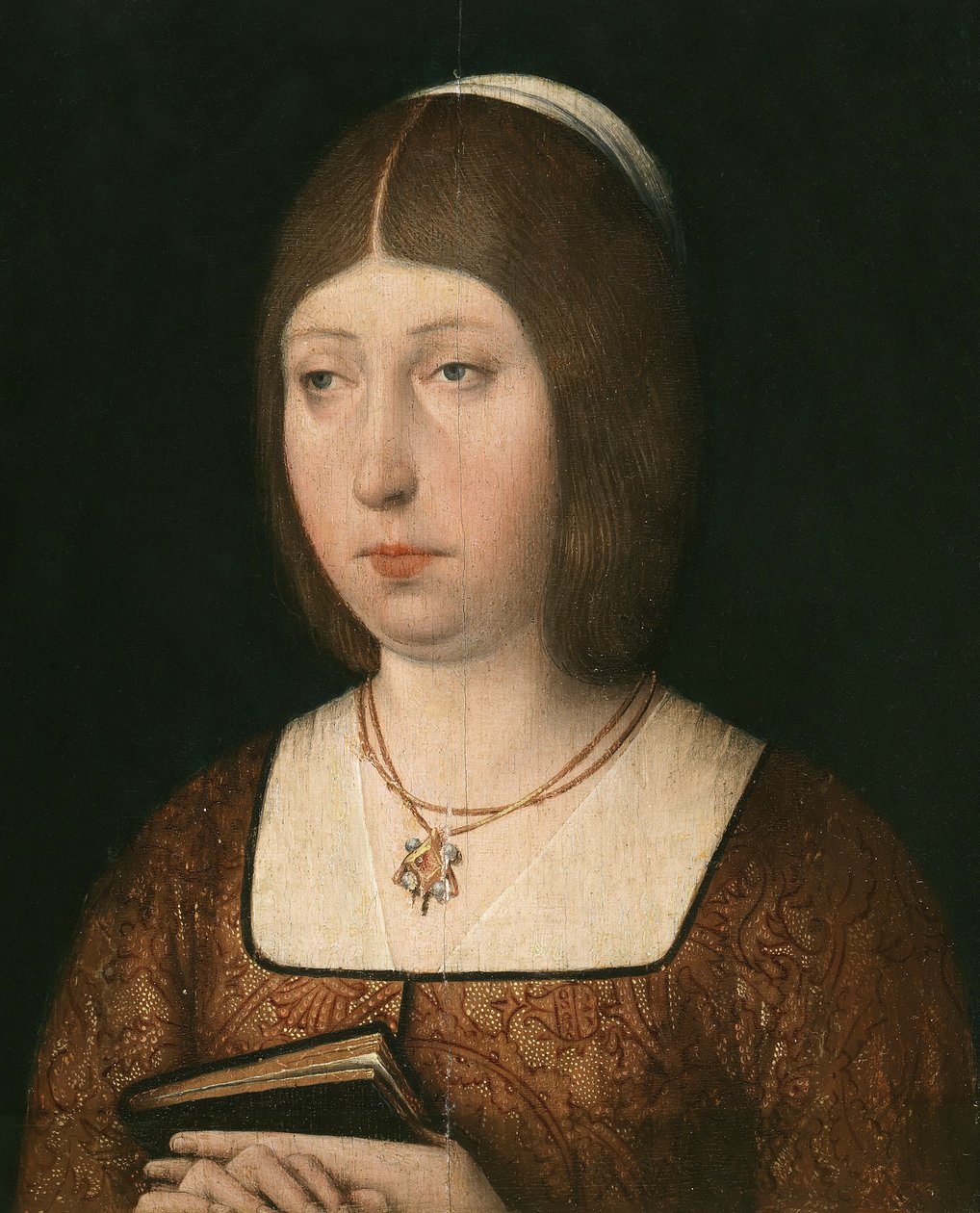 Porträtt av Isabella "Katoliken", drottning av Kastilien, c.1490 av Flemish School