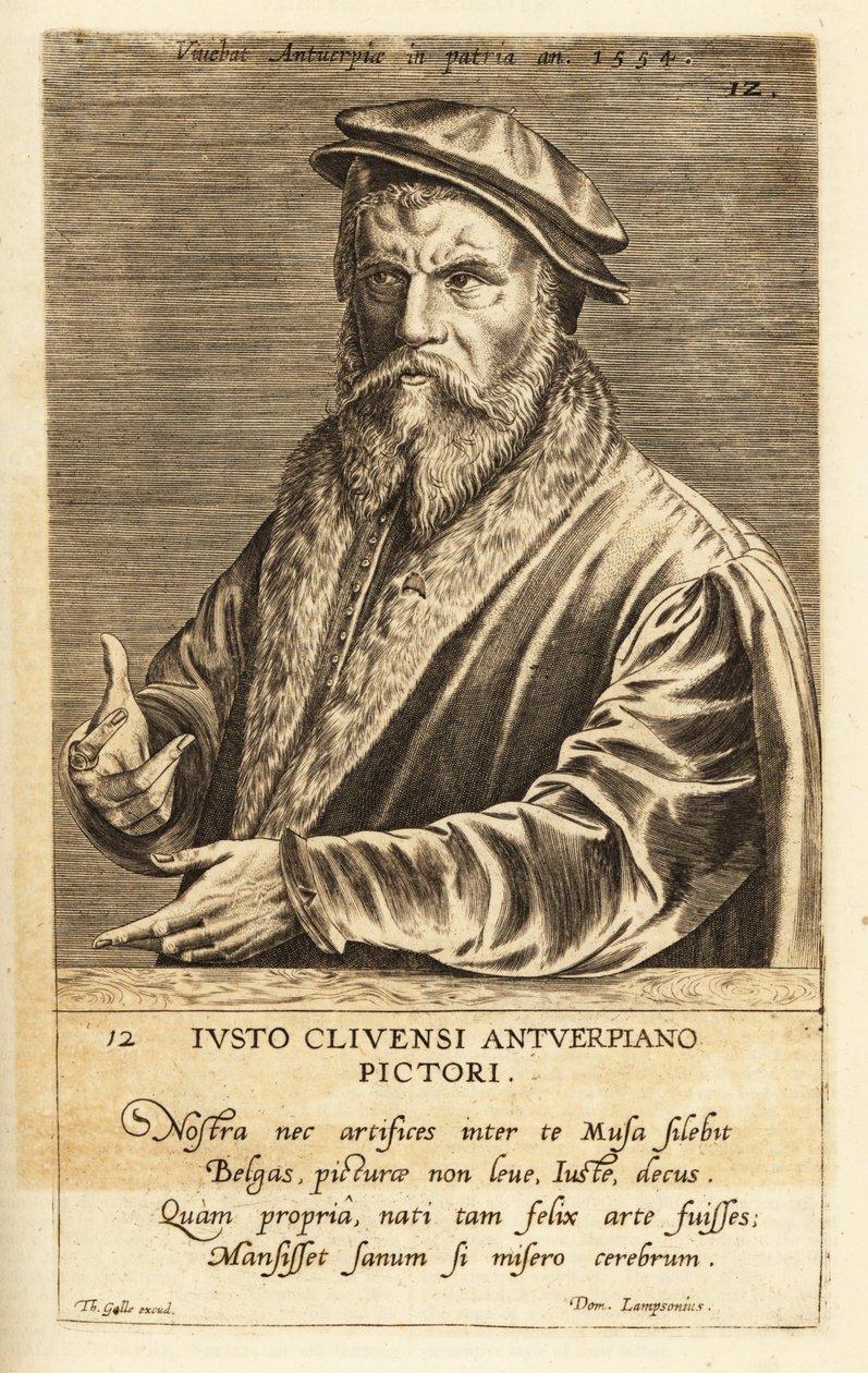Porträtt av Joos van Cleve, flamländsk målare verksam i Antwerpen, ca 1485-1540 av Flemish School