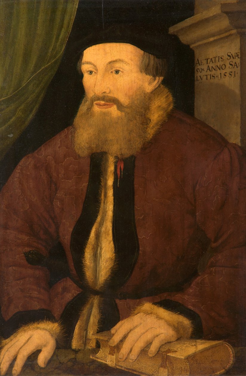 Porträtt av en man, 1551 av Flemish School