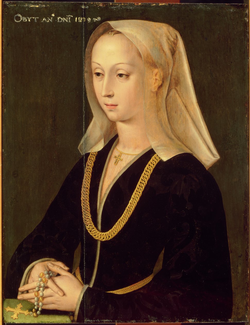 Porträtt av en kvinna, 1520 av Flemish School