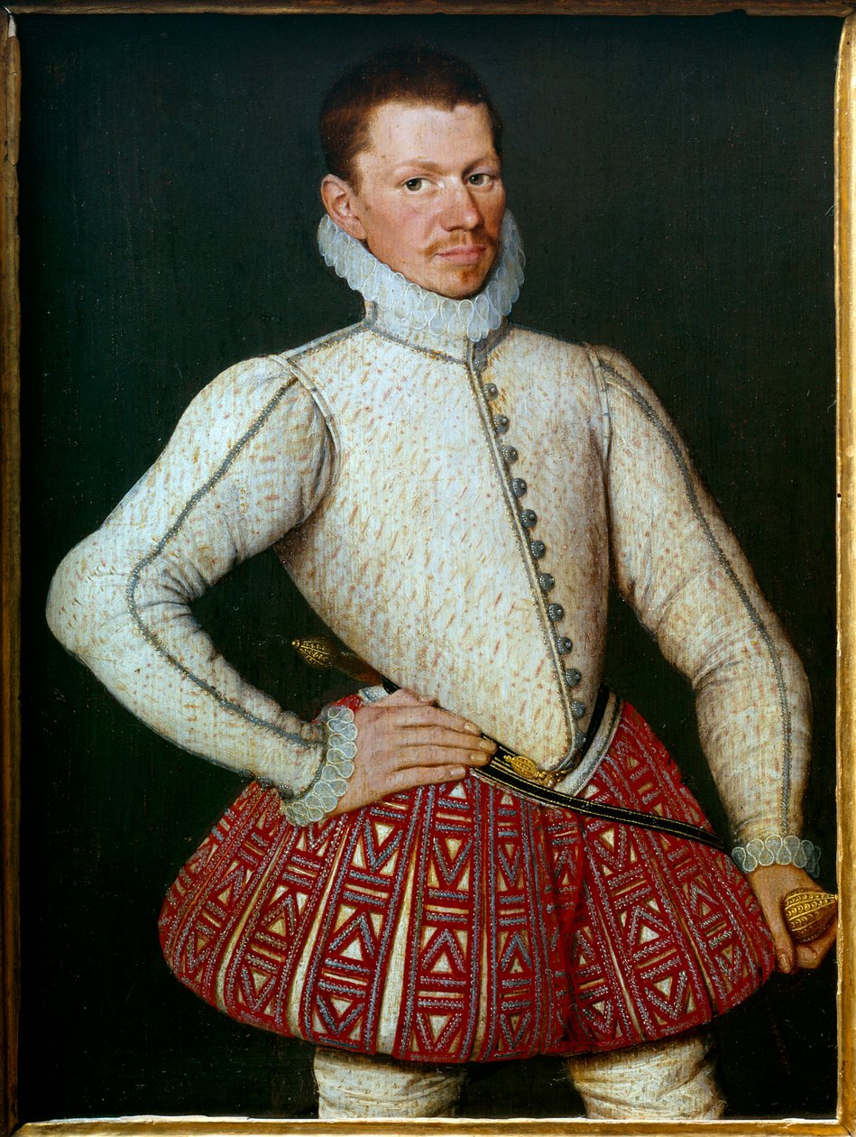 Porträtt av en gentleman Målning av den flamländska skolan under andra hälften av 1500-talet. Sol 0,37x0,27 m av Flemish School
