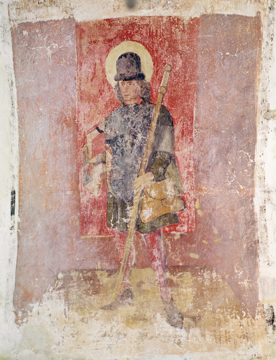 St. Brendan of Ireland, väggmålning från kryptan, ca 1480-1540 av Flemish School