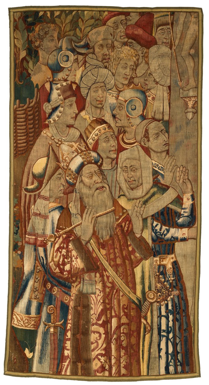 Tapestry, A Jewish Gathering, tillverkad i Flandern, Belgien, möjligen mitten av 1400-talet (ull) av Flemish School