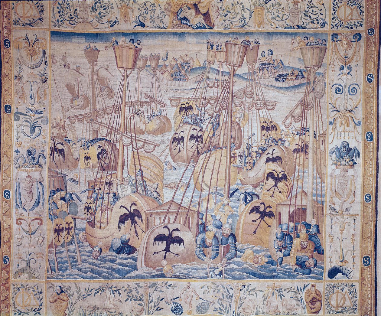 Slaget om Tunis eller Lepanto av Flemish School