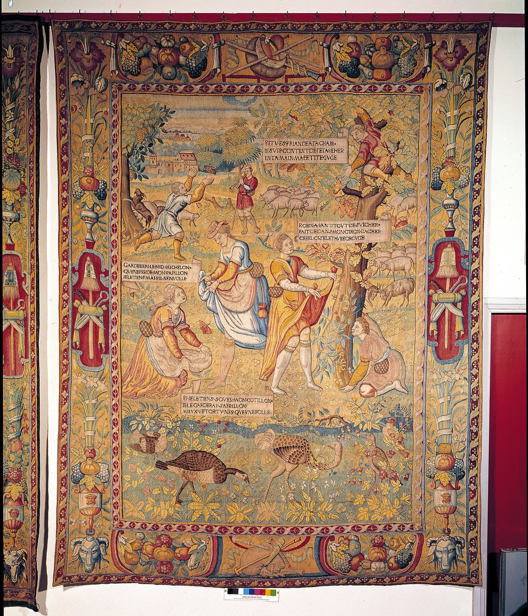 Fjärilsjakten, från Les Amours de Gombault et de Macee, Brygge Workshop, 1500-1600-talet av Flemish School