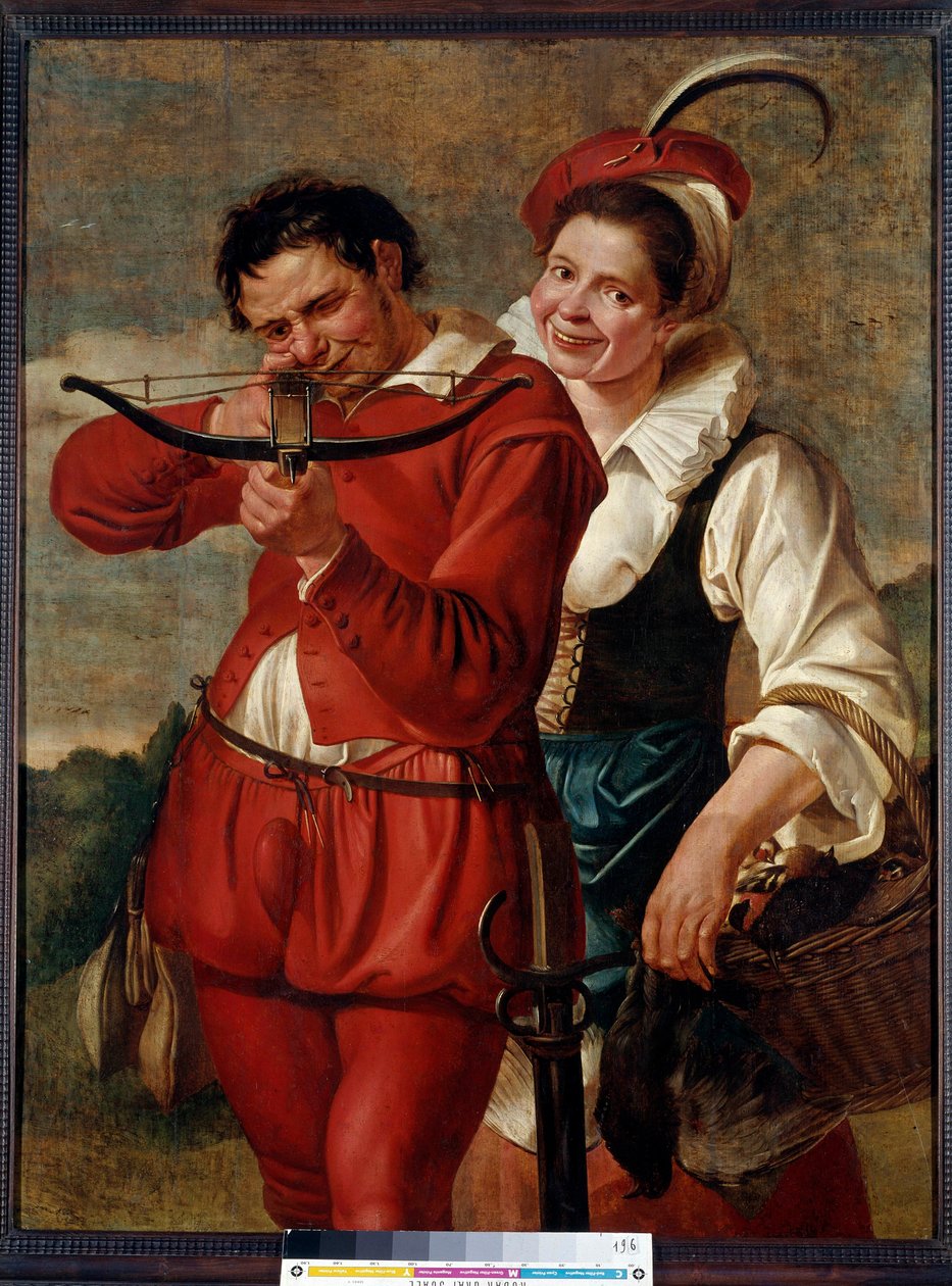Armborst och hans hustru målning av mästaren De Harlem (Frans Hals?) (efter 1610). 1600-talet. Prag, Nationalgalleriet av Flemish School