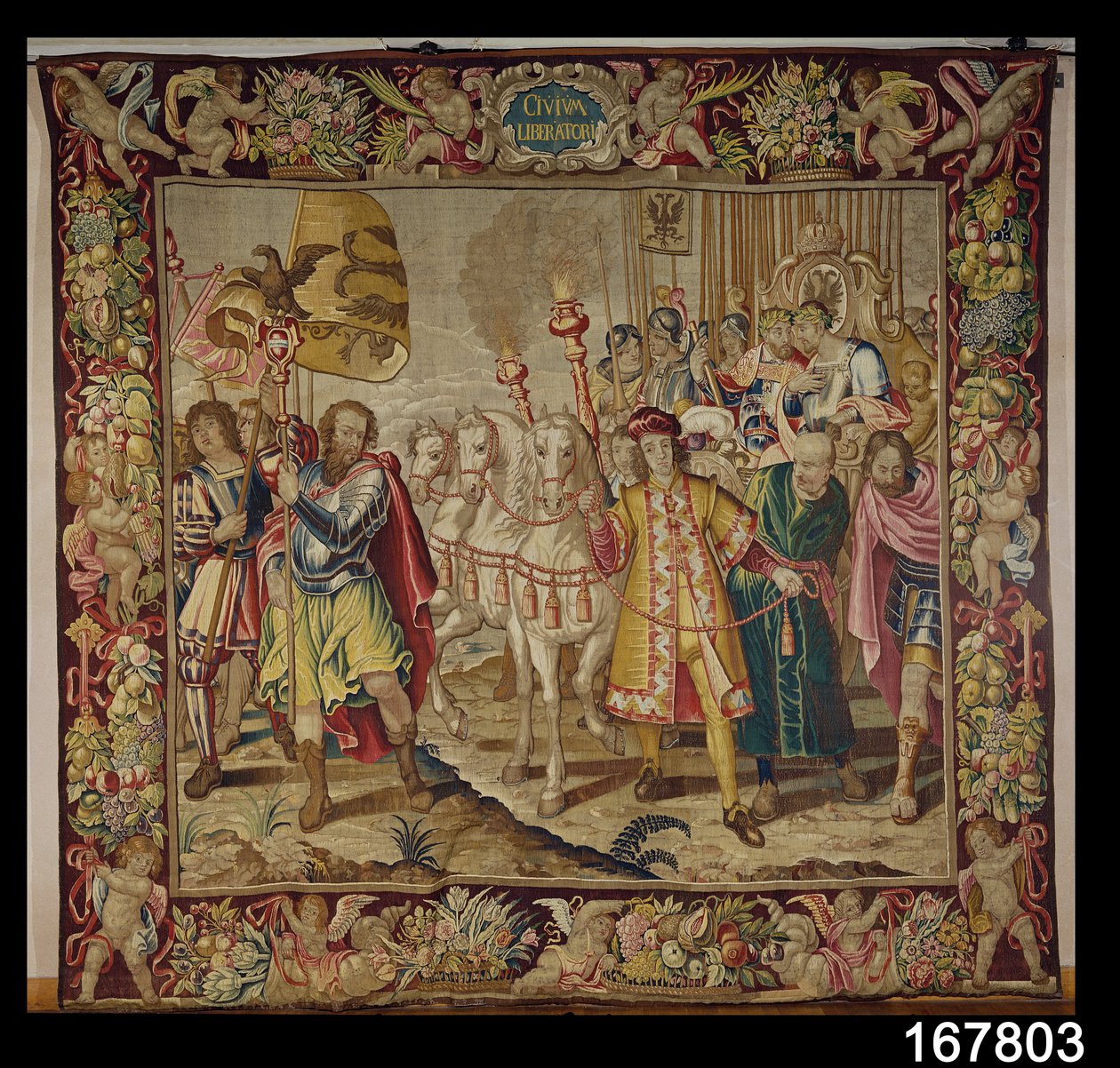 The Triumph of Charles V (1500-58) från The Tapestry of Charles Quint, c.1630-40 av Flemish School