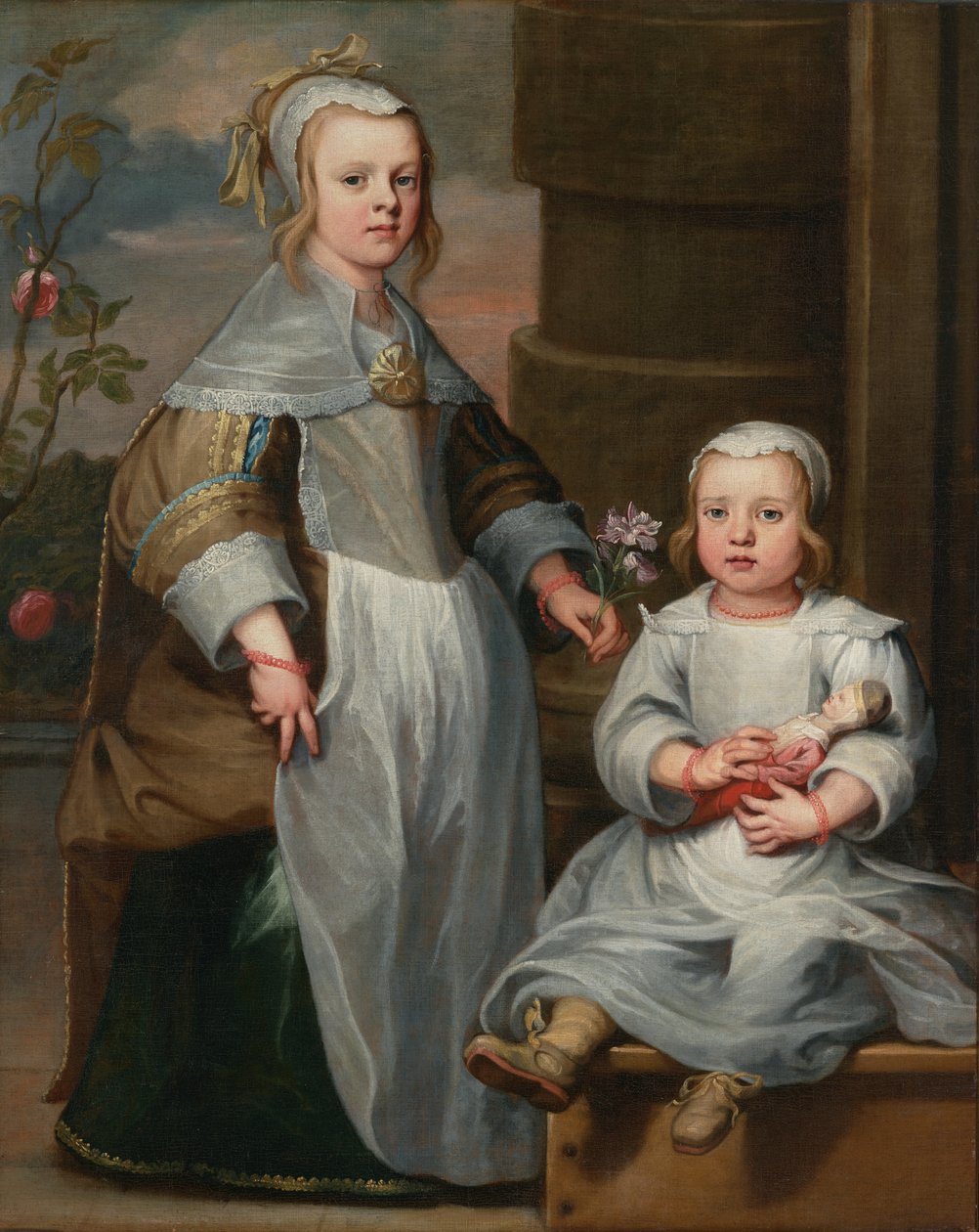 Two Sisters, ca 1650-60 (olja på duk) av Flemish School