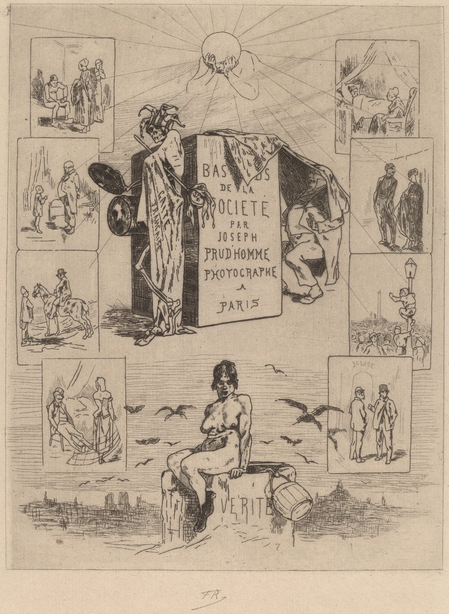 Frontispice: The Drags of Society (Les bas-fonds de la societe) av Félicien Rops