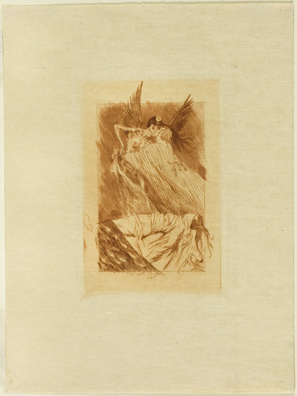 Frontispice till The Dead Kisses av Félicien Rops