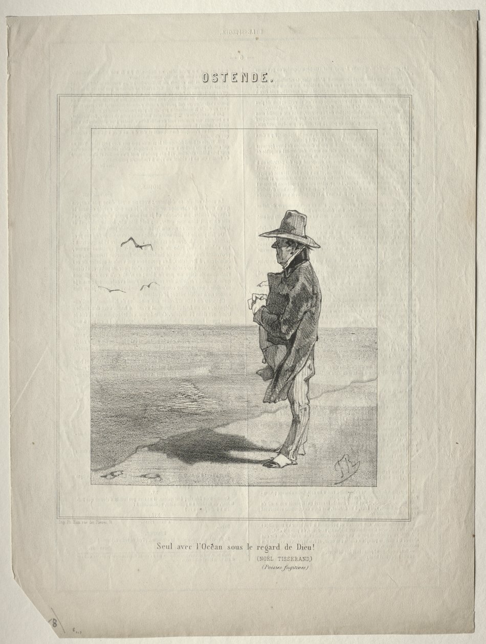 Oostende (Ensam med havet under Guds blick!) av Félicien Rops