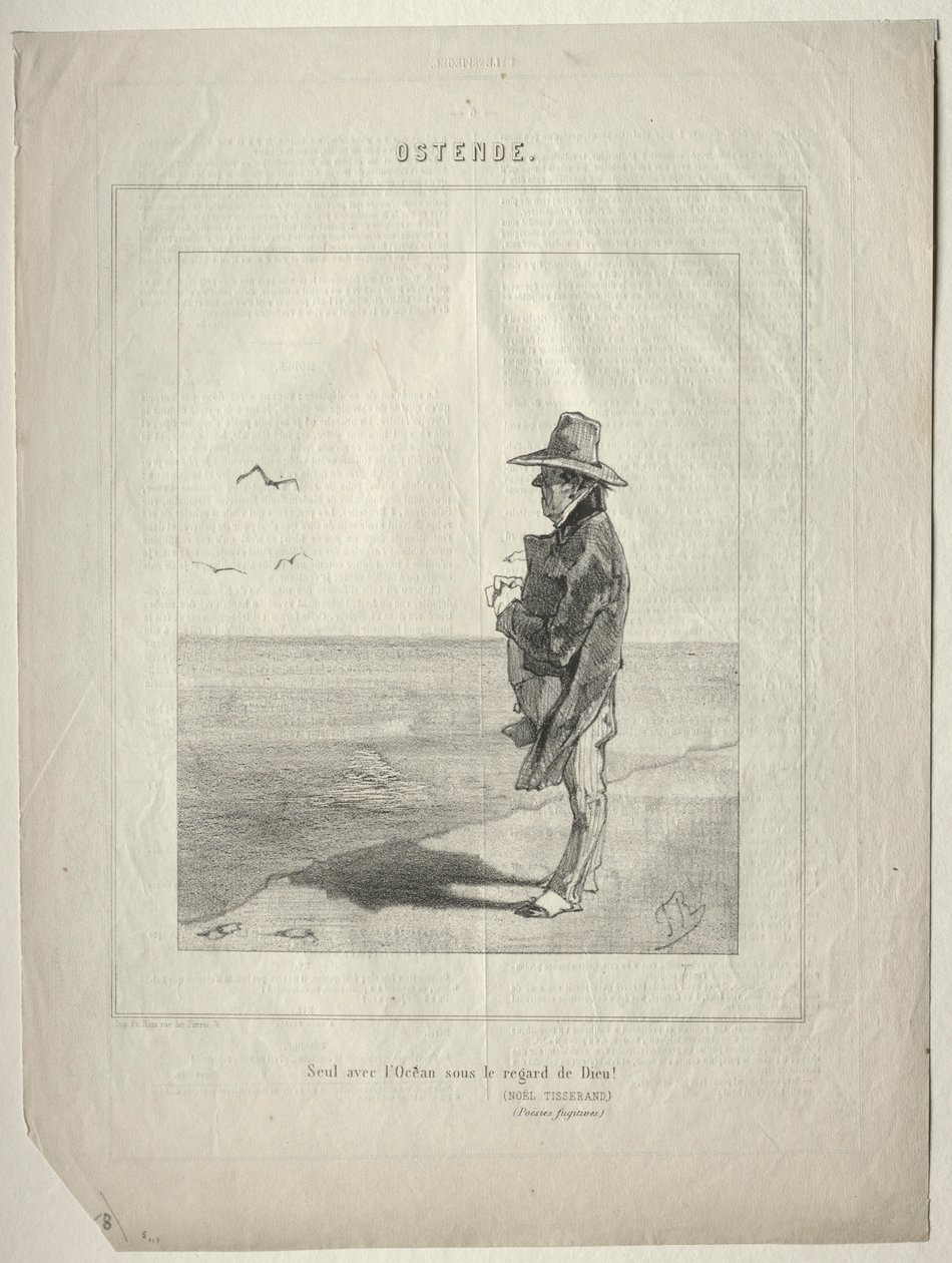 Oostende. Ensam med havet under Guds blick!. av Félicien Rops