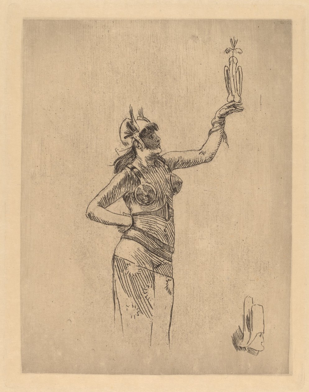 Falkoneraren La fauconniere. av Félicien Rops
