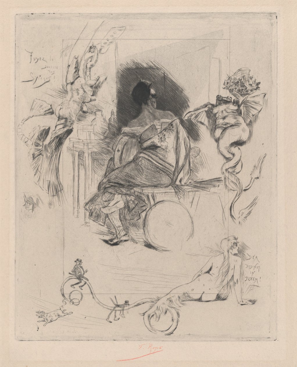 Den sista Maja, andra hälften av 1800-talet. av Félicien Rops