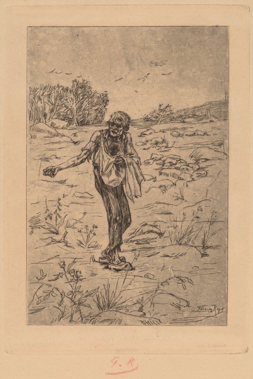 Liknelsen om såningsmannen Liknelsernas sår, 1876. av Félicien Rops