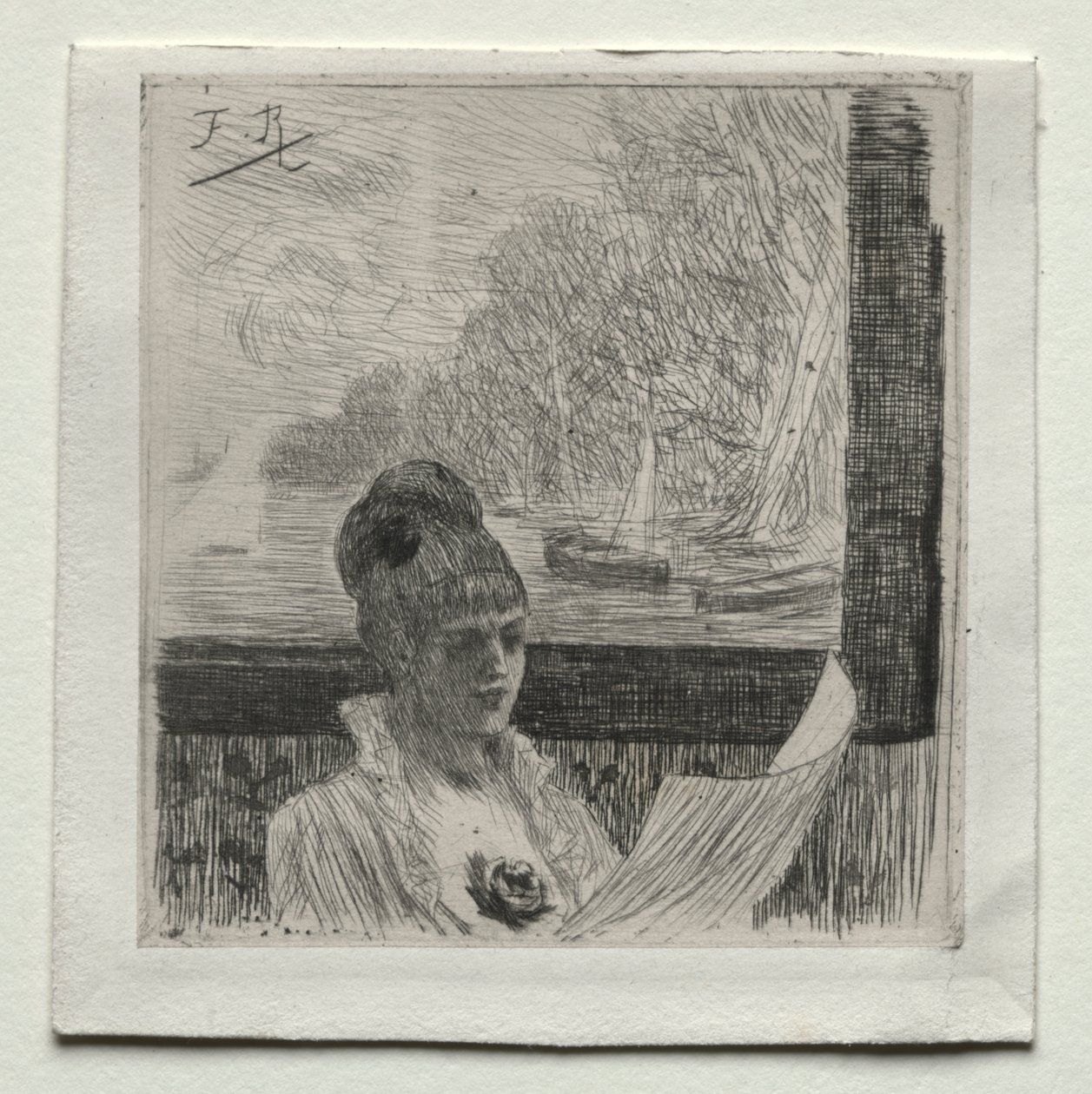 Ung kvinna av Félicien Rops