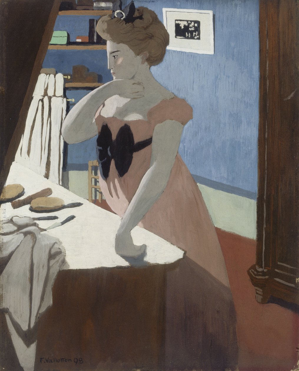 Misia vid sitt sminkbord av Felix Edouard Vallotton